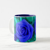 Mok blauwe Rozen (Voorkant links)