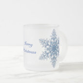 Mok blauwe sneeuwvlokken (Voorkant rechts)