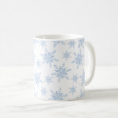 Mok blauwe sneeuwvlokken koffie (Voorkant rechts)