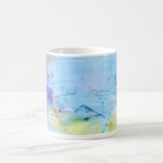 mok blauwe verfkoffie (Center)