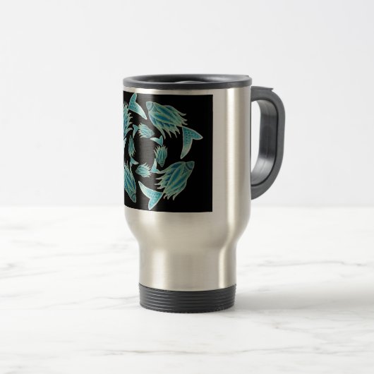 Mok blauwe viscirculatie (Voorkant rechts)