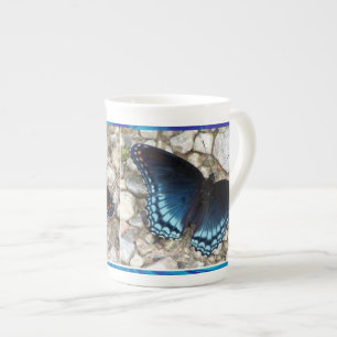 Mok blauwe vlinder