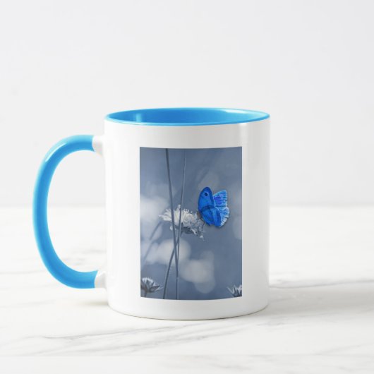 Mok blauwe vlinder (Links)