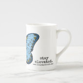 mok Blauwe vlinder "Blijf omhoog" (Rechts)