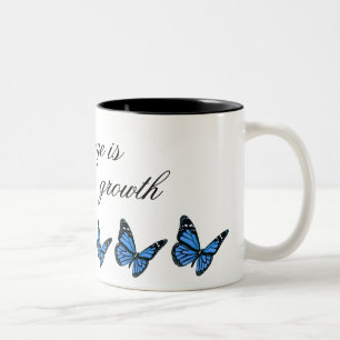 Mok blauwe vlinderkoffie
