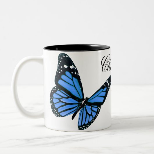 Mok blauwe vlinderkoffie (Links)