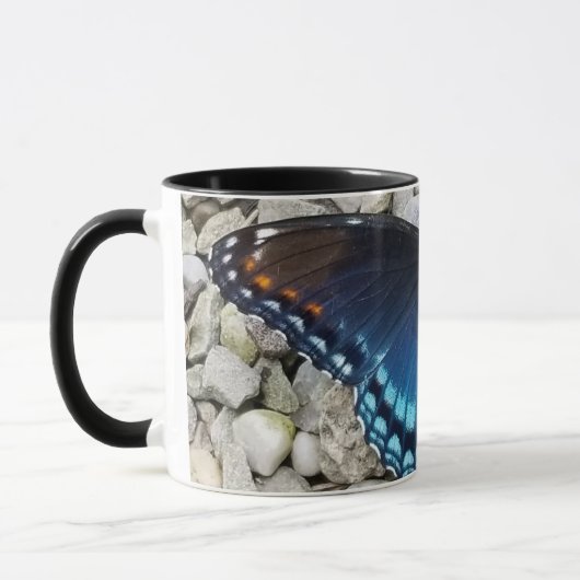 Mok blauwe vlinderkoffie (Links)