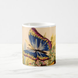 Mok blauwe vlinderkoffie