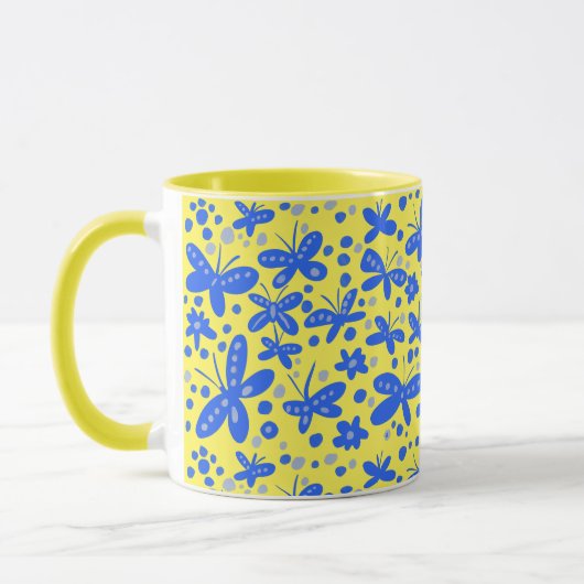 Mok blauwe vlinders (Links)