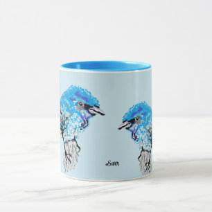 Mok: Blauwe Vogel Mok