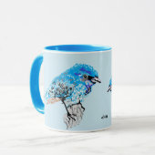 Mok: Blauwe Vogel Mok (Voorkant links)