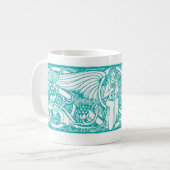 Mok blauwgroen Angel Vignette (Voorkant links)
