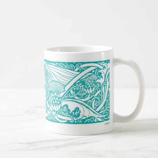 Mok blauwgroen Angel Vignette (Rechts)