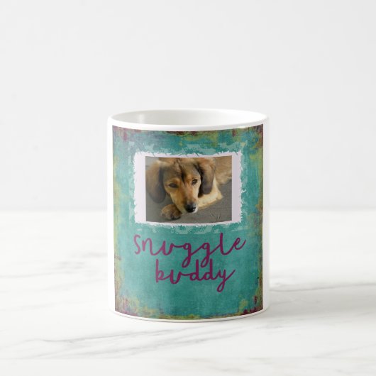 Mok Blauwgroen Dog Foto van Snuggle Buddy Custom (Center)