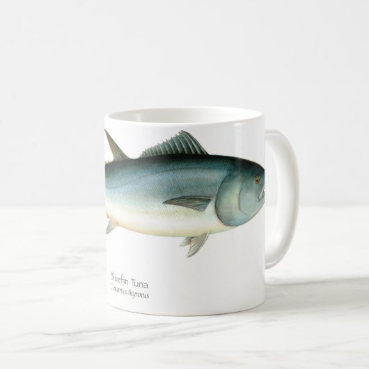 Mok blauwvintonijn viskoffie (Voorkant rechts)