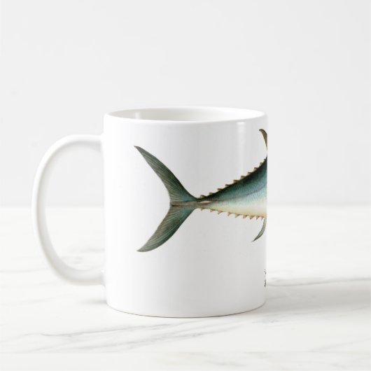 Mok blauwvintonijn viskoffie (Links)