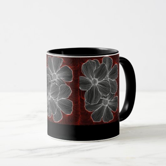 mok bloemen koffie (Voorkant rechts)