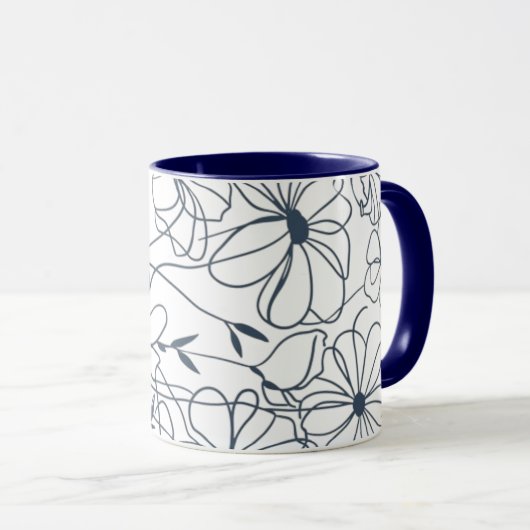 mok bloemen koffie (Voorkant rechts)