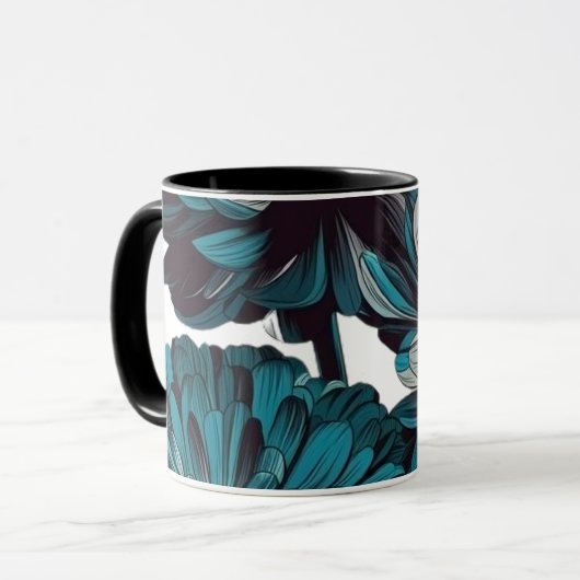 mok bloemen koffie (Voorkant links)