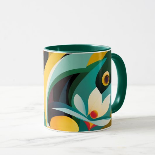 mok bloemen koffie (Voorkant rechts)
