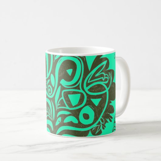 mok bloemen koffie (Voorkant rechts)