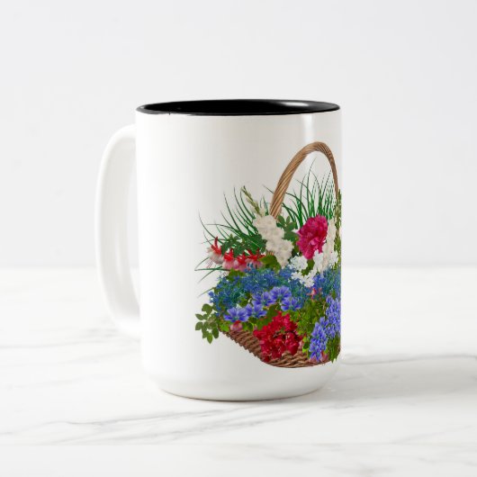 Mok bloemen koffie (Voorkant links)