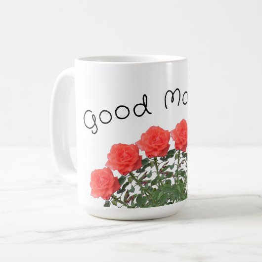 Mok - Boeket van Roze Rozen (Voorkant links)