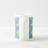 Mok Bone China: Lilies van de vallei, blauw (Achterkant)
