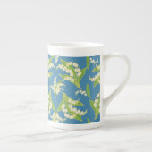 Mok Bone China: Lilies van de vallei, blauw (Rechts)