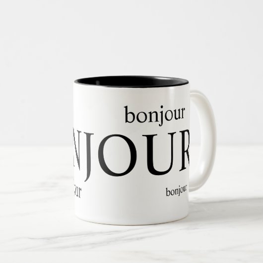 Mok/BONJOUR Tweekleurige Koffiemok (Voorkant rechts)