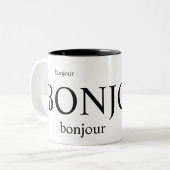 Mok/BONJOUR Tweekleurige Koffiemok (Voorkant links)