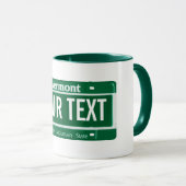 Mok bord Vermont-licentie (Voorkant rechts)