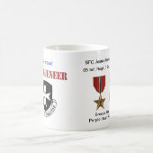 Mok Borinquenten - Bronze Star en Paars hart (Center)