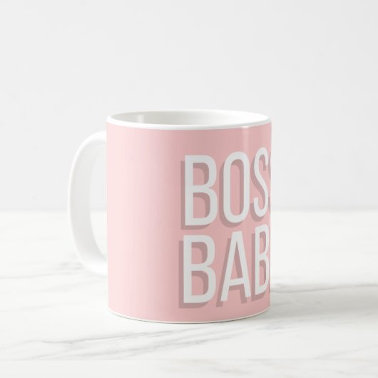 Mok BOSS BABE Feminist  Roze (Voorkant links)