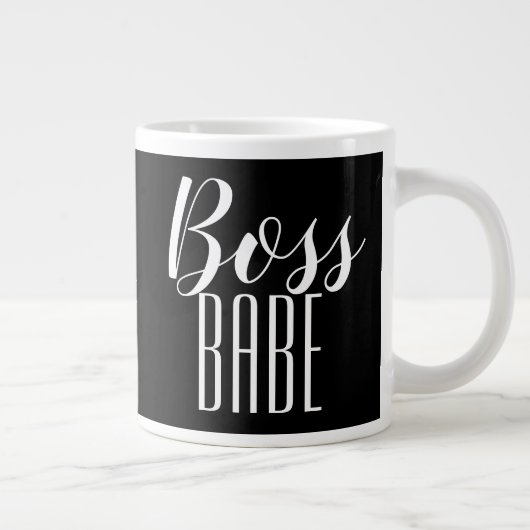 Mok Boss Babe Gepersonaliseerde naam Hartzwart (Rechts)