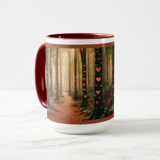 Mok - bosscène met harten (Voorkant links)