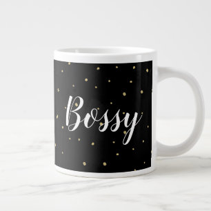 Mok - Bossy Gold Stippen Confetti Black