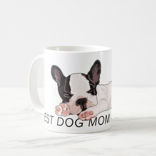 Mok Boston Terrier Puppy Slapeping (Voorkant links)