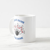 Mok Bowling Team - Strike Logo Team & Player Name (Voorkant links)