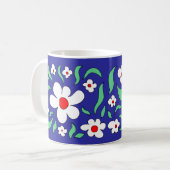 Mok Bright White Wild Roos Flowers (Voorkant links)