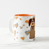 Mok bruine hond (Voorkant links)