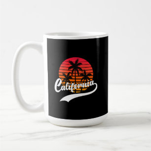 Mok Californische Retro Sunset en palms Trees