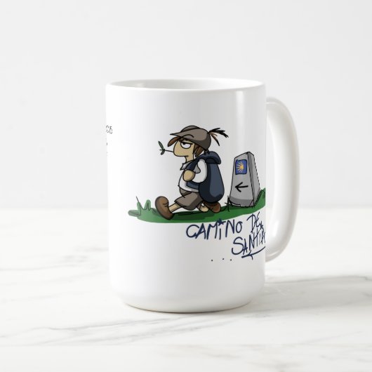 Mok Camino Pilgrim Coffee met lijst van Caminos (Voorkant rechts)
