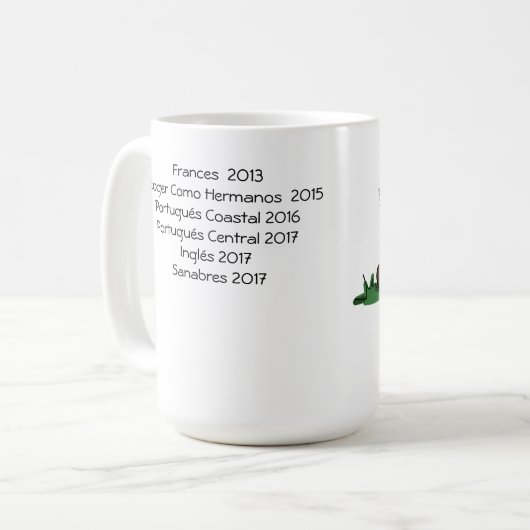 Mok Camino Pilgrim Coffee met lijst van Caminos (Voorkant links)