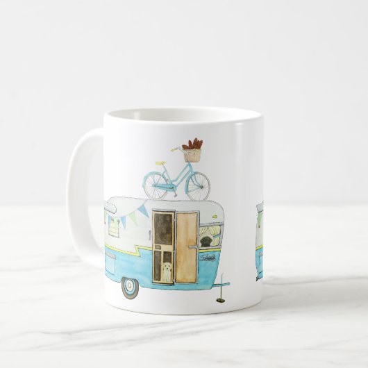 Mok Camping Trailer Retro (Voorkant links)