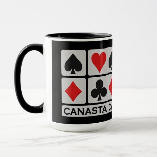 Mok Canasta Player - kies stijl en kleur (Links)