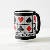 Mok Canasta Player - kies stijl en kleur (Voorkant rechts)