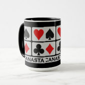 Mok Canasta Player - kies stijl en kleur (Voorkant links)