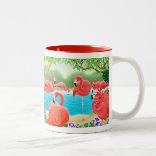 Mok Caribische roze flamingo (Rechts)