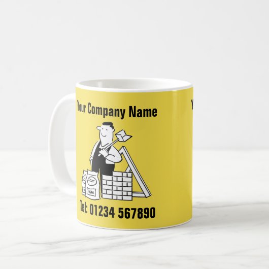 Mok Cartoon bouwdiensten (Voorkant links)